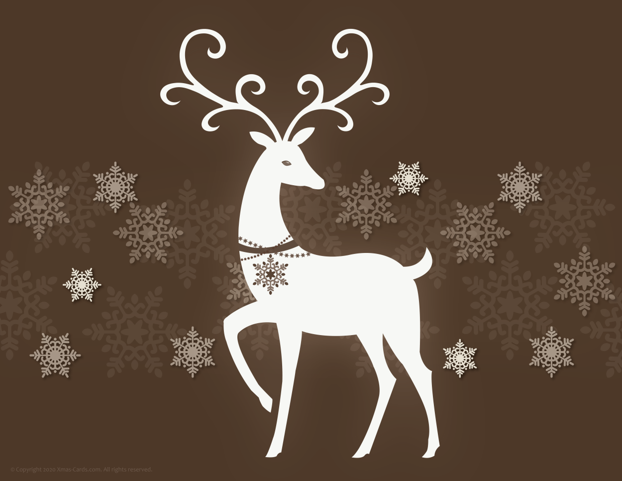 eCard_Fancy Reindeer_brown_EN